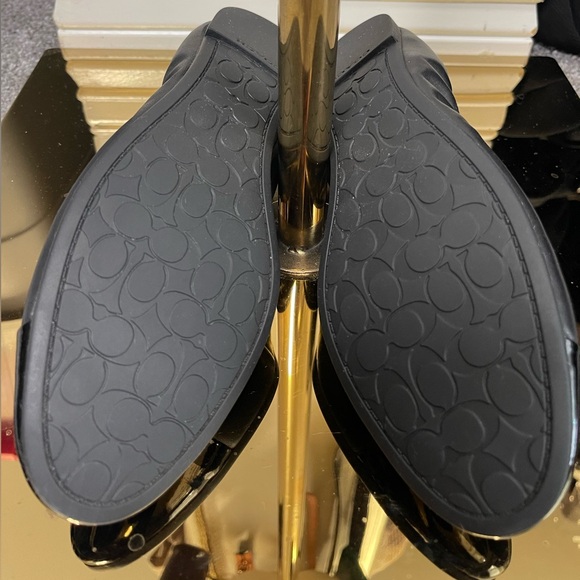 COACH BONNIE BALLET BLACK LEATHER PATENT CAP TOE 7.5 NEW WITHOUT TAGS - Picture 4 of 11